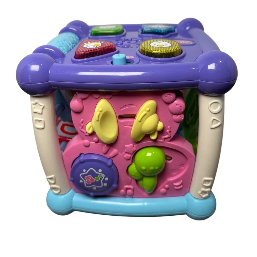 VTech Busy Learners Activity Cube Purple Musical Light-Up Toddler Toy
